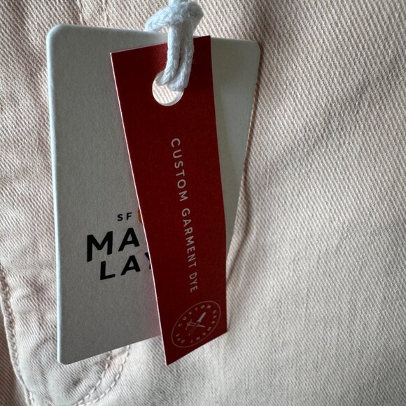 Marine Layer Bridget Slim Wide Leg Cropped Soft Pants in Peach Whip Size 4 NWT - Picture 6 of 6